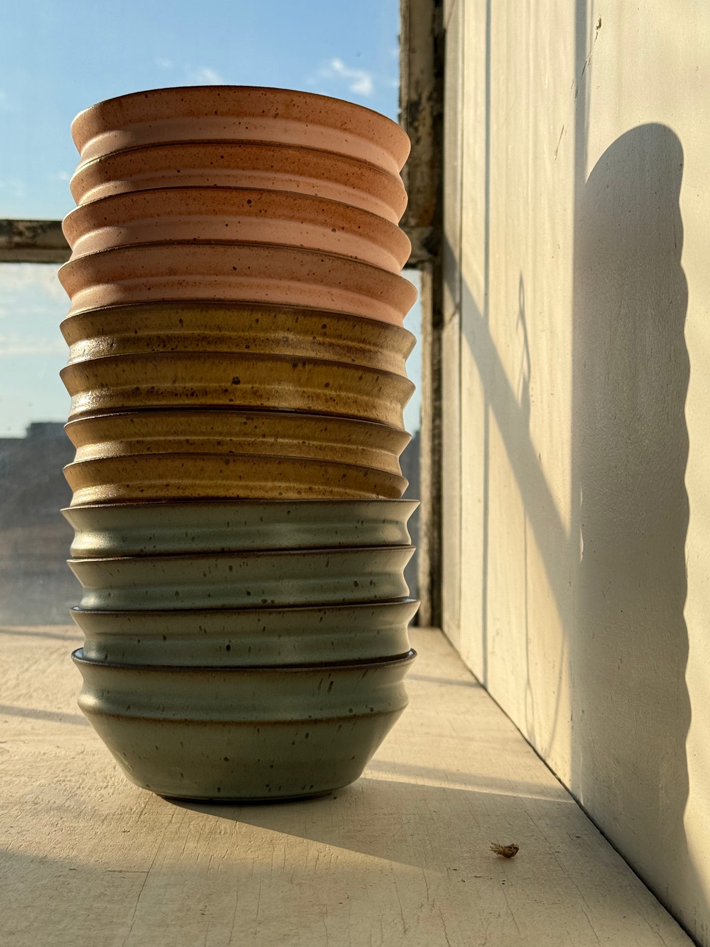 sunset set: bowls / yellow